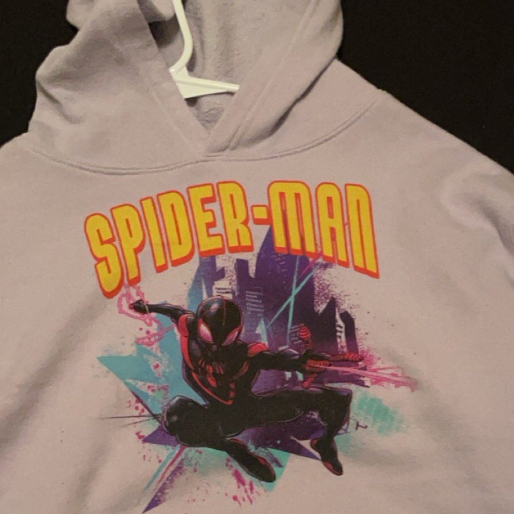 Lavender spider man hoodie
